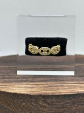 Load image into Gallery viewer, Lauren Kenzie CZ Paved Link Ring in Gold

