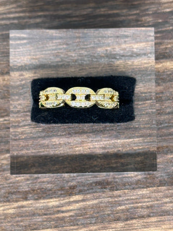 Lauren Kenzie CZ Paved Link Ring in Gold