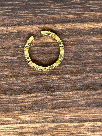 Lauren Kenzie CZ Paved Link Ring in Gold