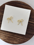 Lauren Kenzie Bow Earrings in Gold