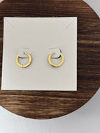 Lauren Kenzie CZ Huggie Hoop Earrings in Gold