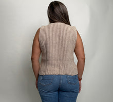 Load image into Gallery viewer, Jodifl Solid Color Ribbed Knit Vest in Taupe

