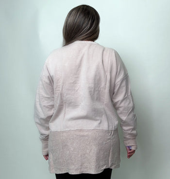 J.Her Mineral Washed Top with High Low Hem in Clay