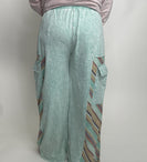 J.Her Mineral Washed Striped Printed Pants in Mint