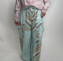Load image into Gallery viewer, J.Her Mineral Washed Striped Printed Pants in Mint
