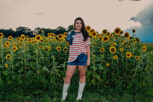 Load image into Gallery viewer, STITCH &amp; Co. American Flag Top in Red Multi
