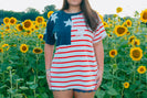STITCH & Co. American Flag Top in Red Multi