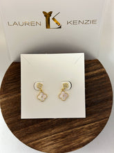 Load image into Gallery viewer, Lauren Kenzie Clover Stud Earrings in Gold
