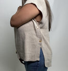 Wishlist OVERSIZED Sweater Vest in Champagne
