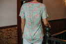 Sew in Love Floral Print Top in Blue/Pink