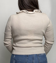 Load image into Gallery viewer, So Me Solid Color Ribbed Knit Open Front Sweater Top in Oatmeal
