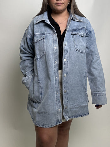 Mittoshop OVERSIZED Shacket in Denim