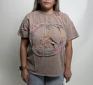 J.Her Mineral Washed Peace Sign Patched Top in Latte