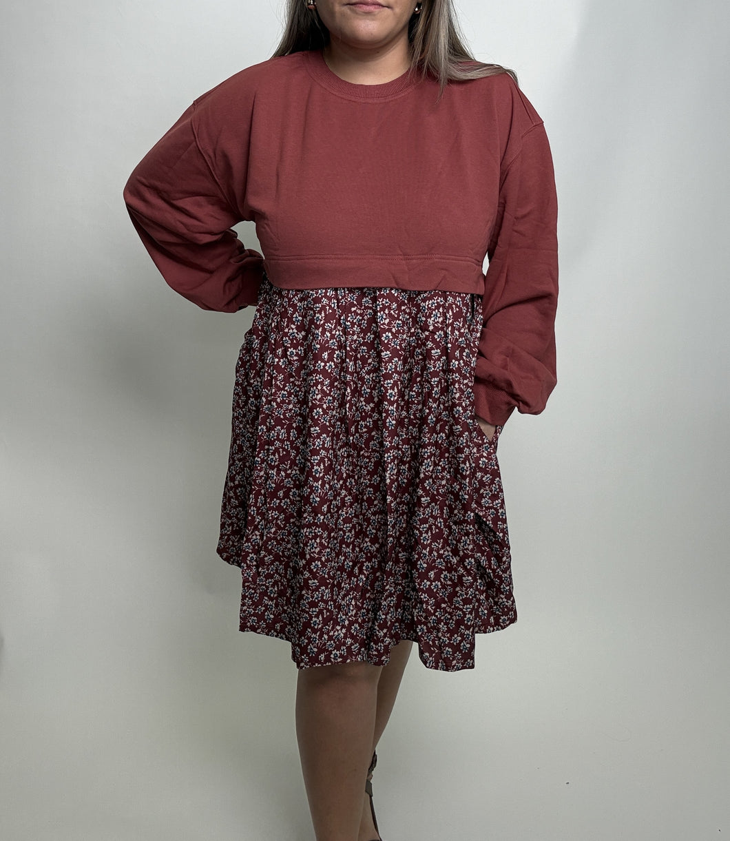burgundy knit dress mini Lavelle Knit Mini Dress