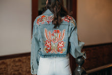 Load image into Gallery viewer, POL Sequin and Beaded Detailed Jacket in Denim
