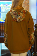 Load image into Gallery viewer, J.nna Vintage Floral Pattern and Waffle Knit Jacket in Vintage Floral Olive
