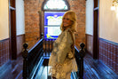 POL Vintage Romance Mixed Media Lace Jacket in Denim