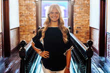 Load image into Gallery viewer, Sew in Love Solid Color Top with Contrasting Trim Details in Black

