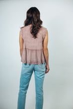 Load image into Gallery viewer, POL Sleeveless Linen Top with Embroidery Details in Pink
