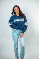 Oddi Game Day Logo Applique Embroidered Sweatshirt in Navy