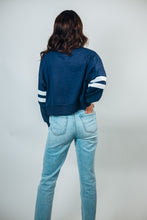 Load image into Gallery viewer, Oddi Game Day Logo Applique Embroidered Sweatshirt in Navy
