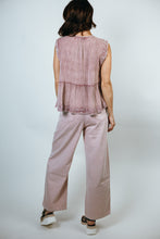 Load image into Gallery viewer, J.nna Solid Color Washed Barrel Leg Pants in Pale Pink
