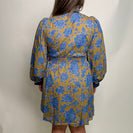 Jodifl Ruffled Neck Floral Dress in Kiwi
