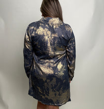 Load image into Gallery viewer, Jodifl Metallic Shirt Dress in Denim

