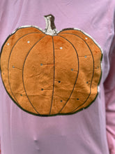 Load image into Gallery viewer, Grace+Emma PUMPKIN Chenille Patched Top in Pink

