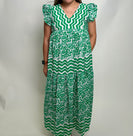 Jodifl Emerald Coast Printed Midi Dress in Kelly Green