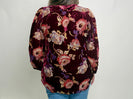 Jodifl Floral Print Velvet Top in Burgundy