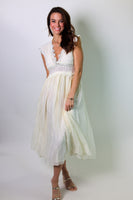 EN CREME Lace Detail Maxi Dress in Cream