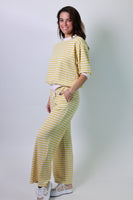 Tres Bien Cloudy Knit Striped Pants in Mellow Yellow