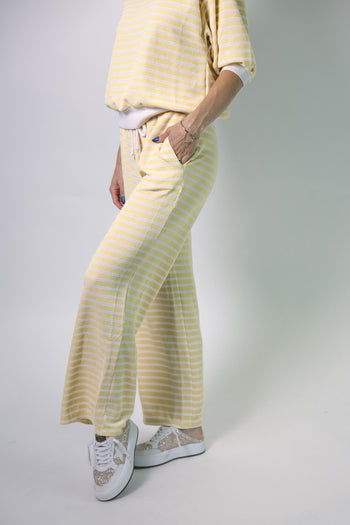 Tres Bien Cloudy Knit Striped Pants in Mellow Yellow