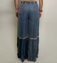 Load image into Gallery viewer, Sew in Love Denim and Lace Palazzo Pants in Denim
