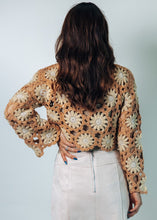 Load image into Gallery viewer, Storia Crochet Knit CROPPED Top in Dark Coral/ Beige
