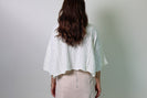 TCEC Relaxed Fit Cable Knit Sweater Top in Off White