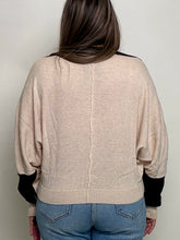 Load image into Gallery viewer, Sew in Love Dolman Knit Sweater in Oatmeal/Black

