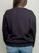 Umgee Classic Crewneck Fleece Pullover in Charcoal