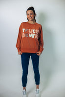 Easel Game Day Patched Sweatshirt in Raspberry