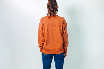 Easel Game Day Patched Sweatshirt in Raspberry