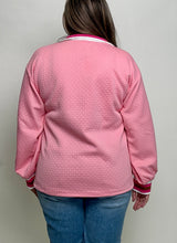 Load image into Gallery viewer, Jodifl Color Ribbed Band Accent Textured Top in Pink
