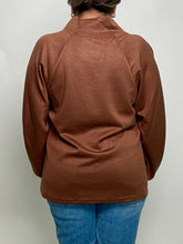 Load image into Gallery viewer, Jodifl Scuba Knit Top in Chocolate
