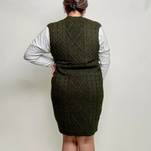 Load image into Gallery viewer, Umgee Maeve Cable V-Neck Sweater Dress in Olive
