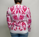 FATE Floral Jacquard Knit Cardigan in Cream Multi