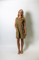 Jodifl Button Down Leopard Dress in Taupe