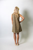 Jodifl Button Down Leopard Dress in Taupe