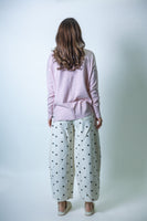 FATE Solid Color Soft Knit Sweater in Dusty Pink