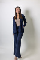 Skies are Blue Brushed Modal Open Cardigan in True Navy