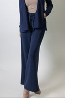 Skies are Blue Brushed Modal Elastic Waist Pants in True Navy